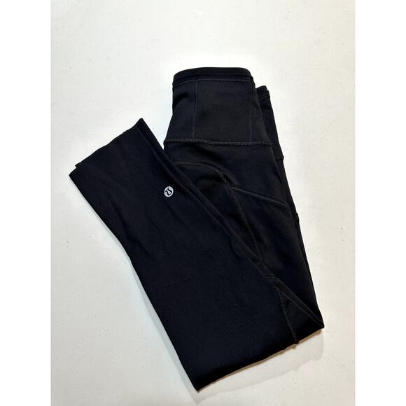 Lululemon Fast & Free Crop II *Nulux 19" Size 0 Black Nulux - Picture 7 of 9